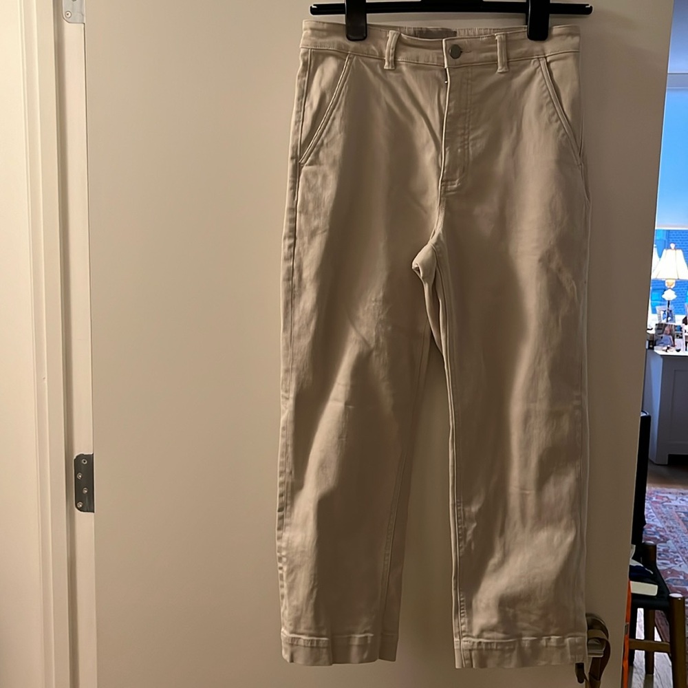 Everlane Straight Leg Crop Bone color